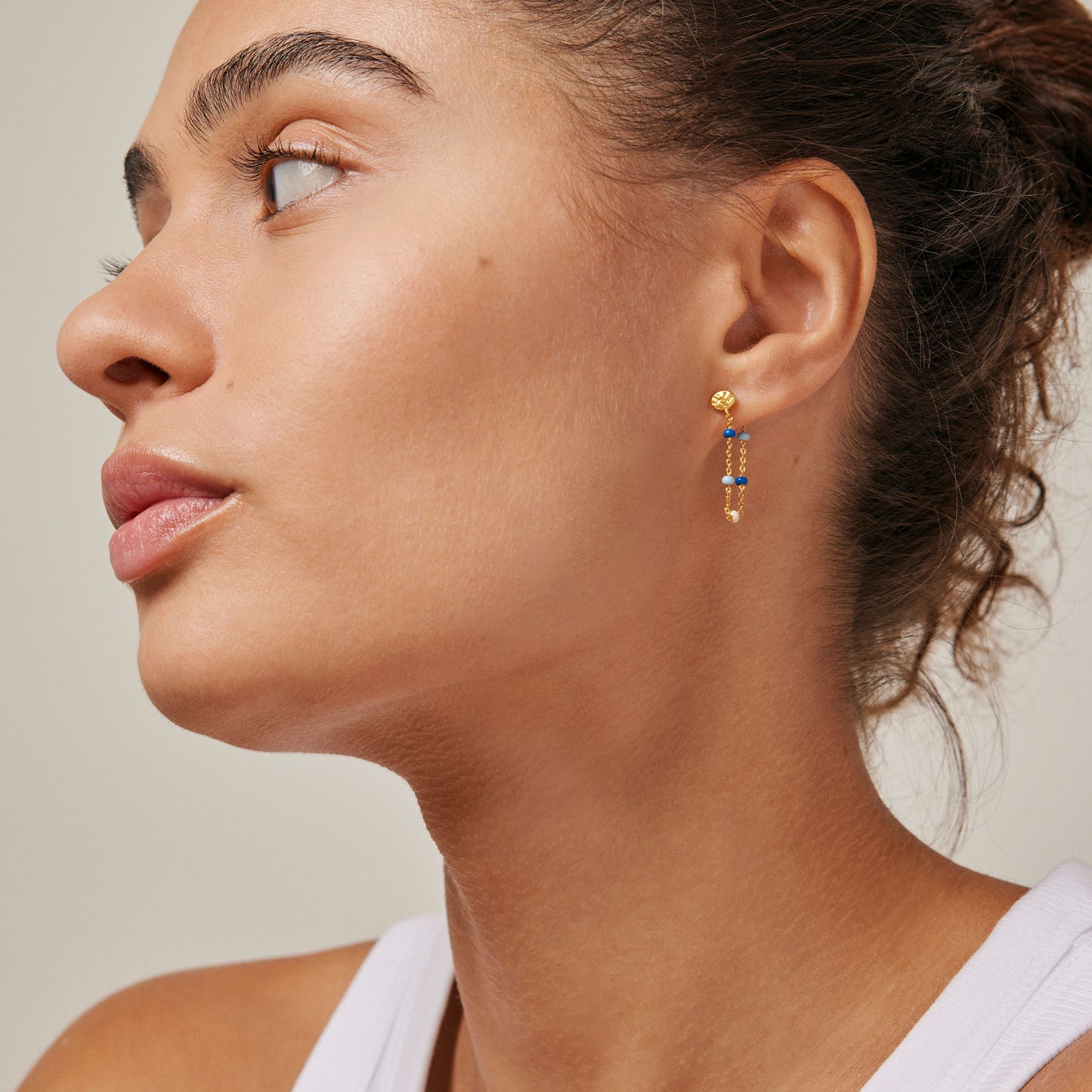 Enamel Ohrring Lola Marine - Gold