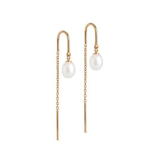 Enamel Ohrring Eleanor Pearl - Gold