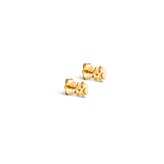 Enamel Ohrstecker Clover - Gold