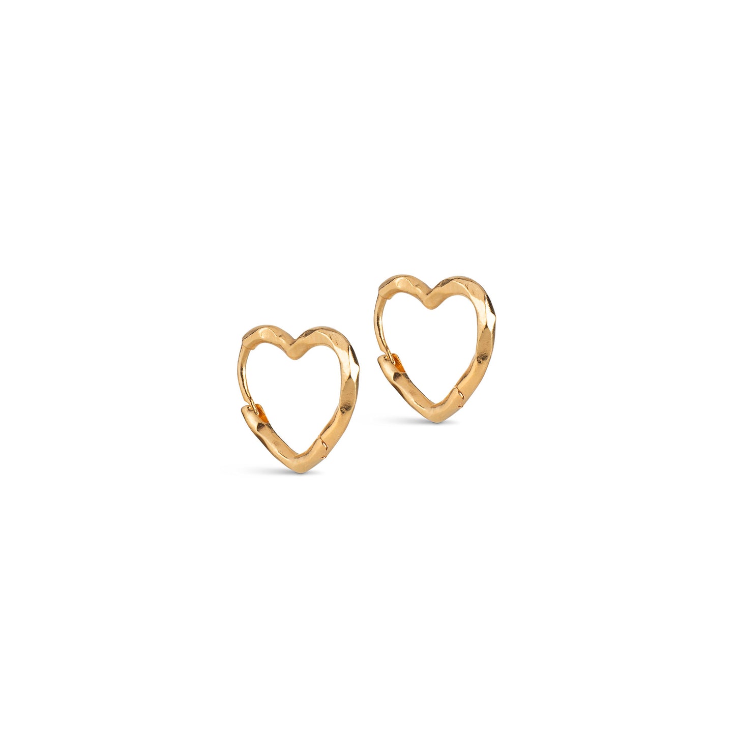 Enamel Ohrringe Organic Heart Small - Gold