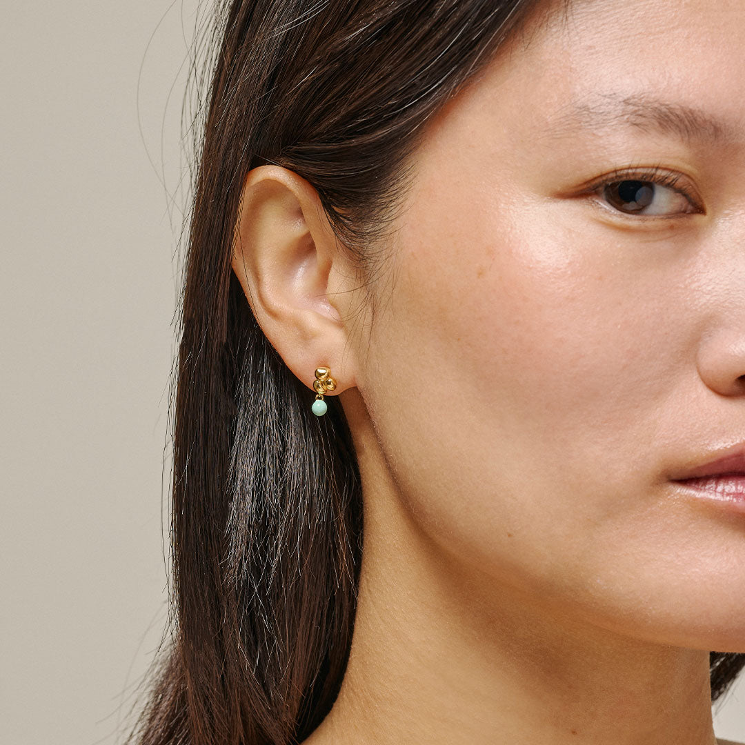 Enamel Ohrring Nala Ball - Gold