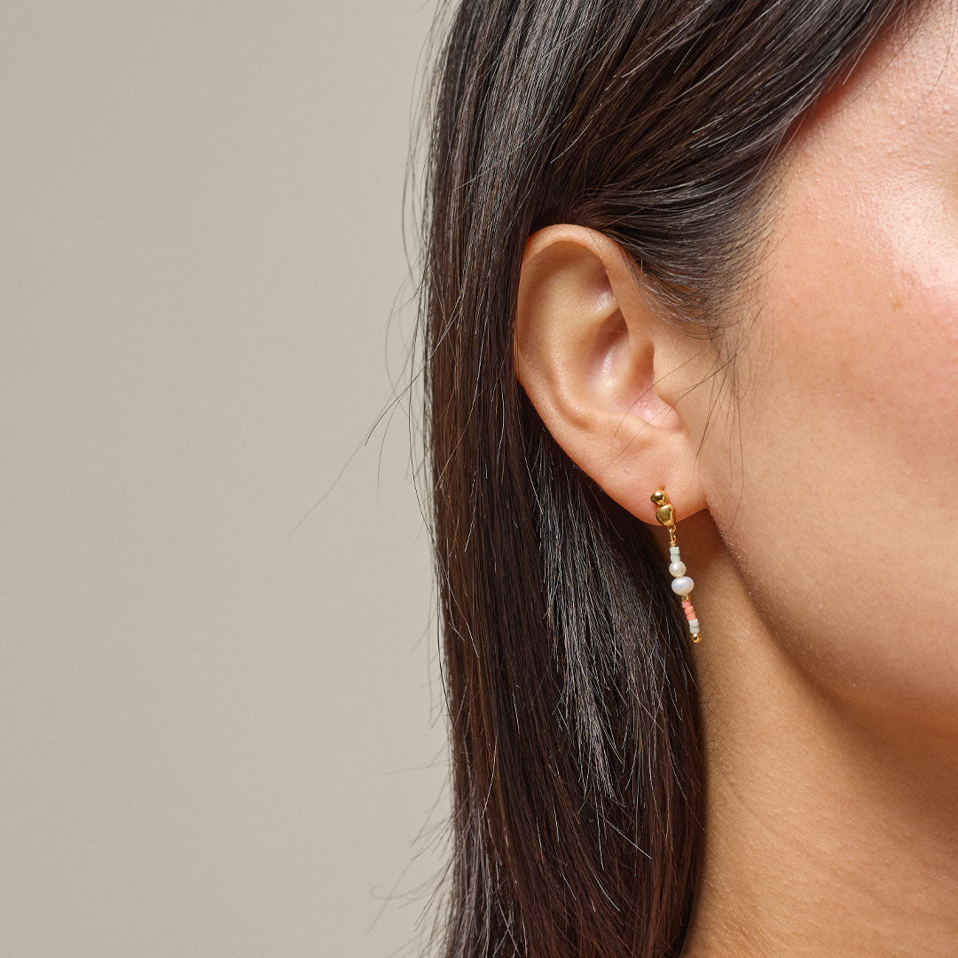 Enamel Ohrring Nala Whimsically - Gold