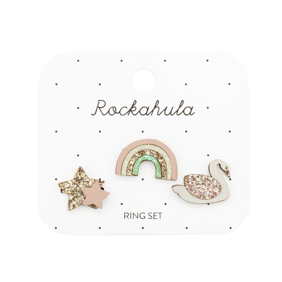 Rockahula Ring-Set Rainbow & Swan