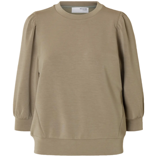 Selected Femme Tenny Sweat Top - Vetiver