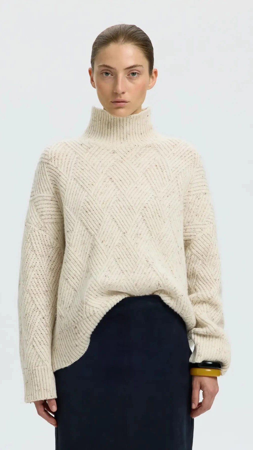 Selected Femme Cora Pullover - Egret