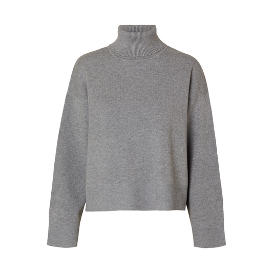 Selected Femme Kamma Pullover- Grey Melange