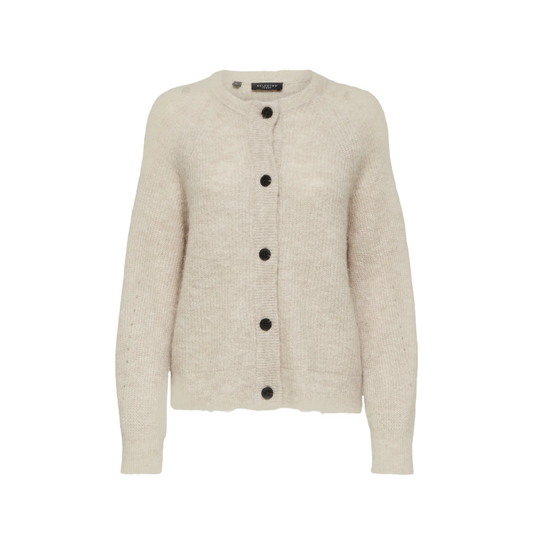 Selected Femme Lulu Strickjacke - Birch Melange