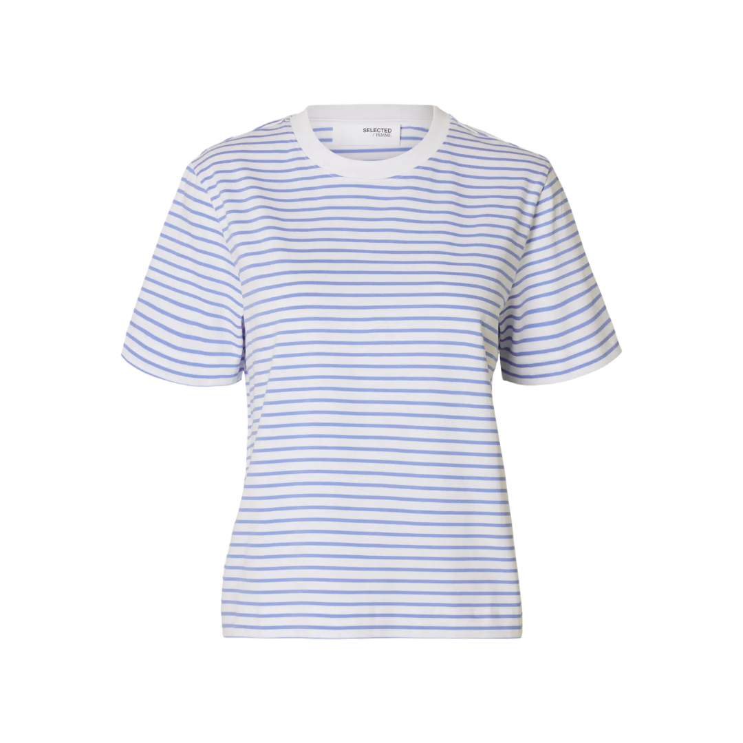 Selected Femme Boxy T-Shirt - Cornflower Blue