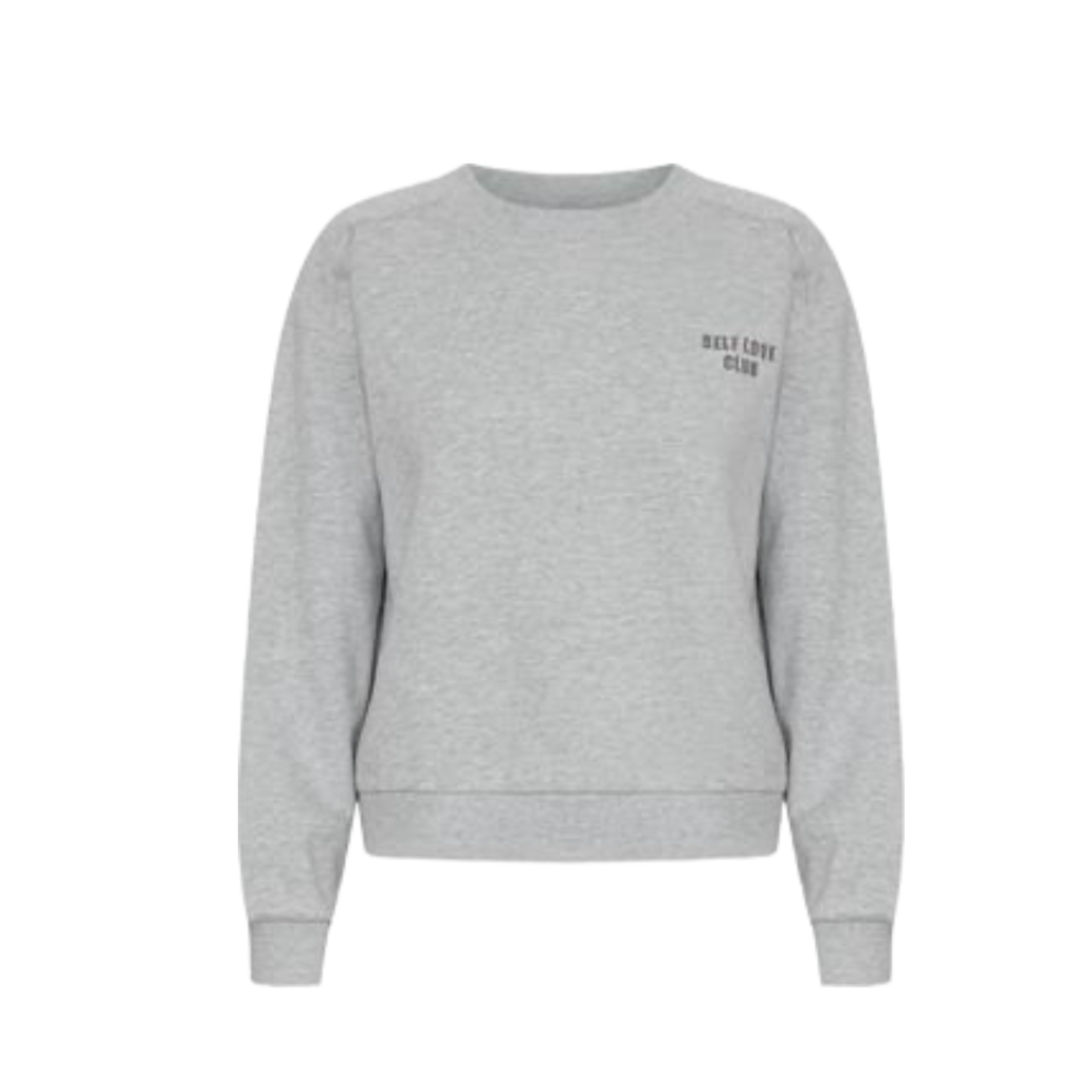 ICHI Sweatshirt Self Love - grau