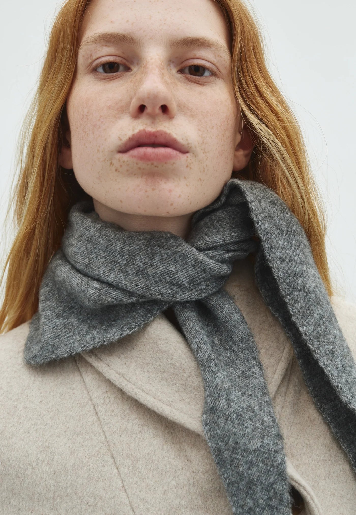 mbym Zigiette Schal - Medium Grey Melange