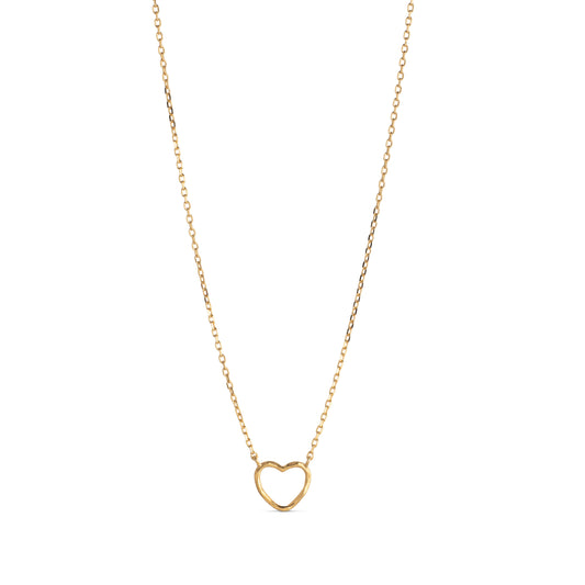 Enamel Kette Organic Heart  - Gold