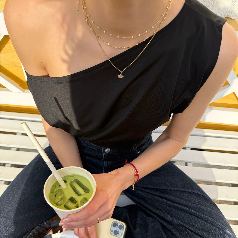 Enamel Kette Soleil - Gold