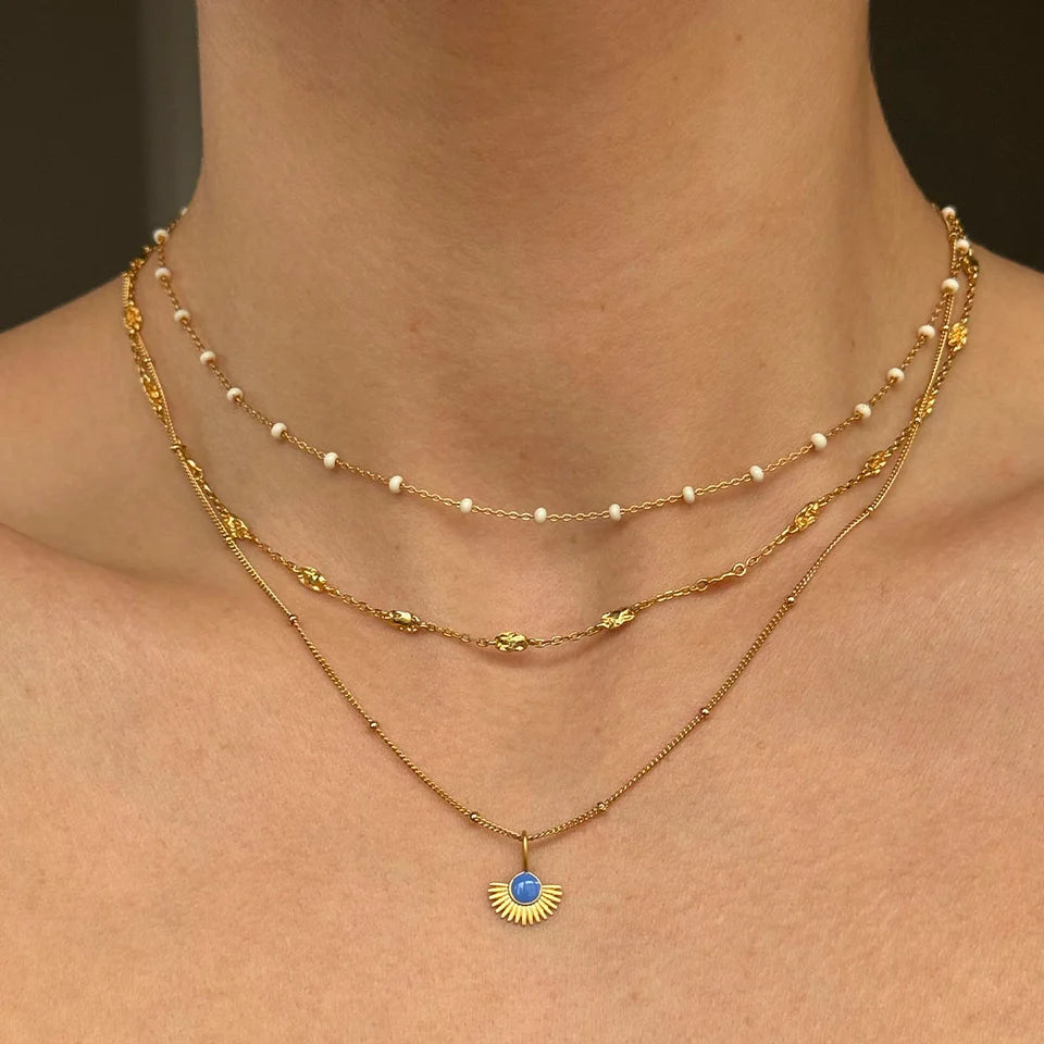 Enamel Kette Soleil - Gold