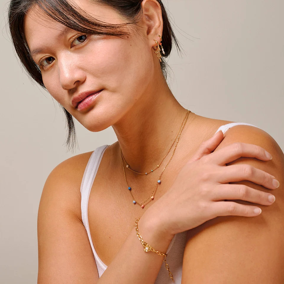 Enamel Kette Theresia - Gold