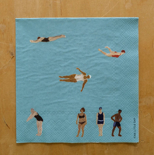 Fine Little Day Papierservietten Swimmers 33 x 33cm
