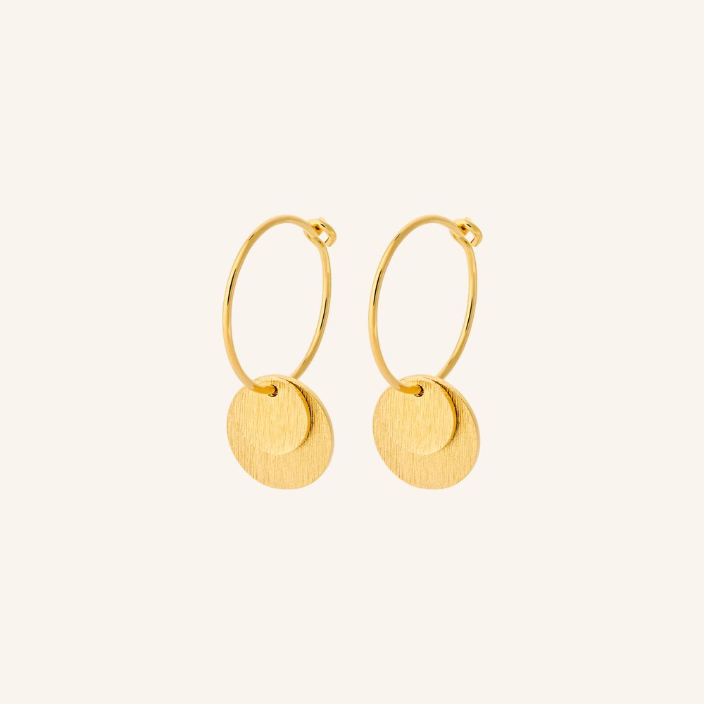 Pernille Corydon Small Coin Ohrringe - Gold