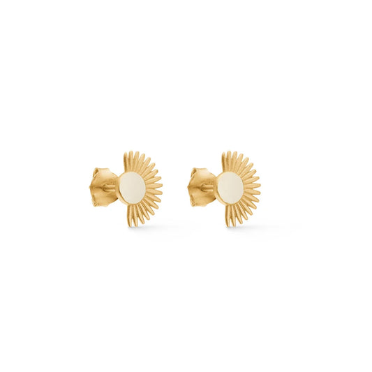 Enamel Ohrstecker Soleil Daisy - Gold