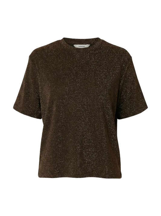 Selected Femme Nori Glitzer-Shirt