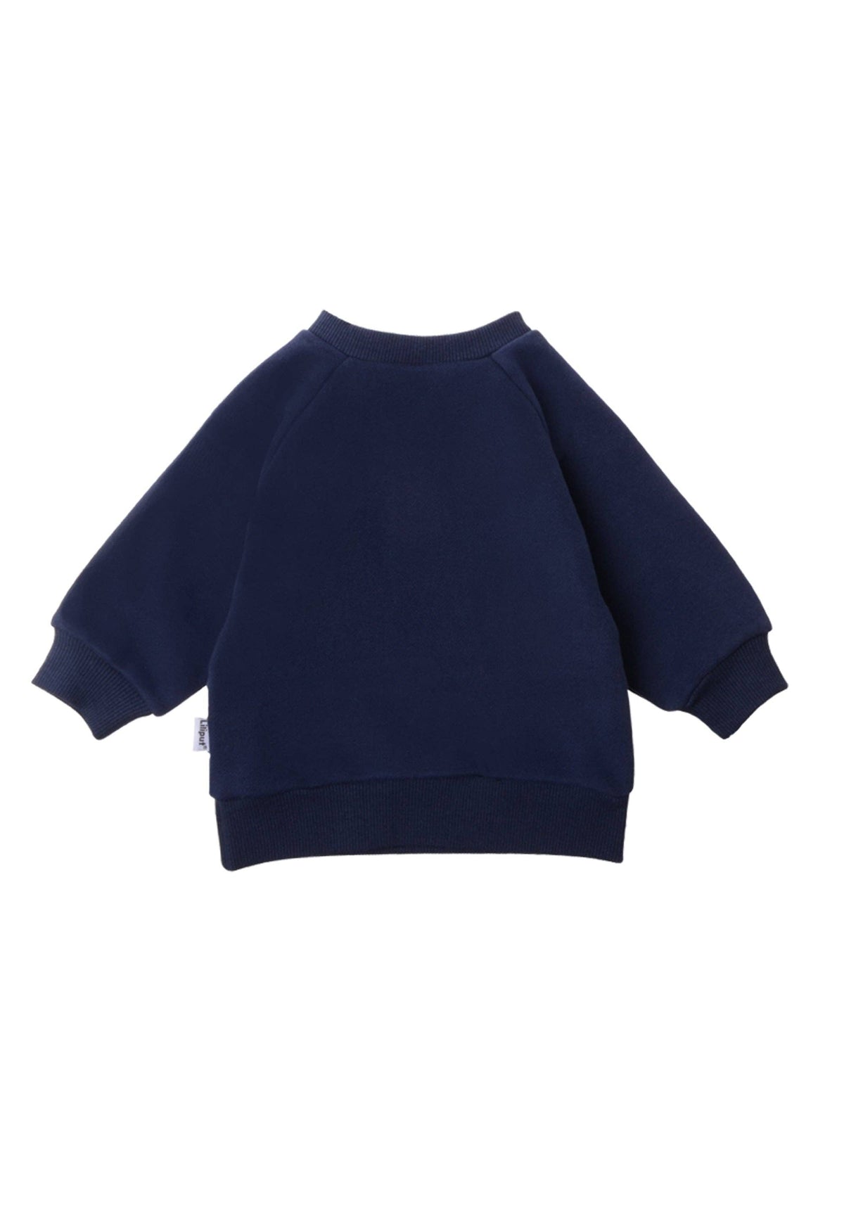 Sweatshirt in blau mit Print "Croissant"