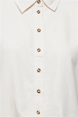 ICHI Lino blouse short sleeve