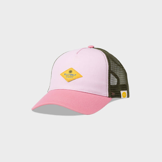 Kinder-Trucker-Cap aus Baumwolle - Rosa und Grün