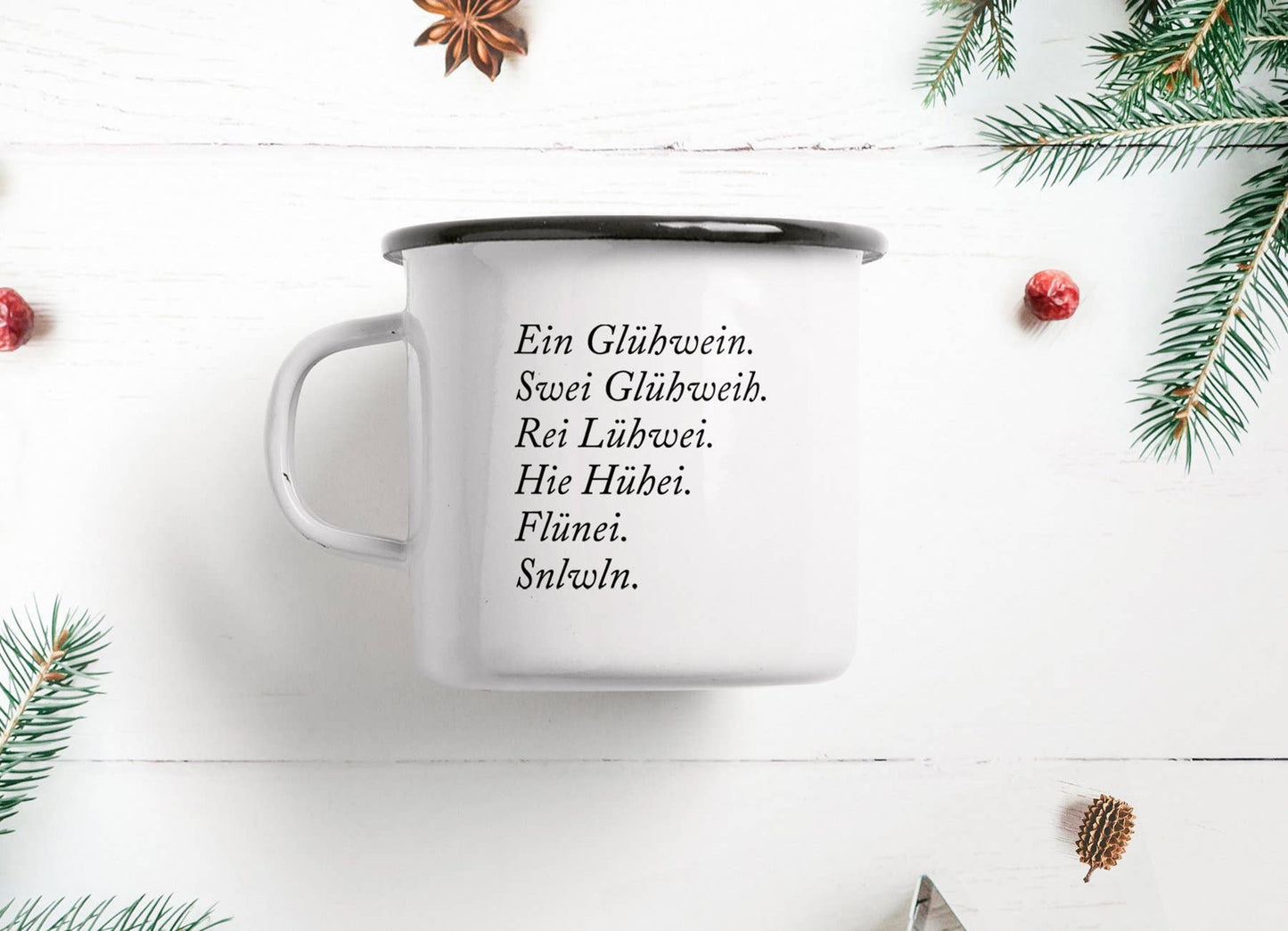 Typealive Tasse aus Emaille / Glühwein