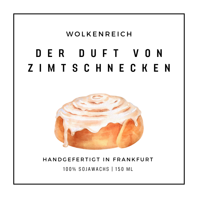 Der Duft von Zimtschnecken | Duftkerze, Sojawachs