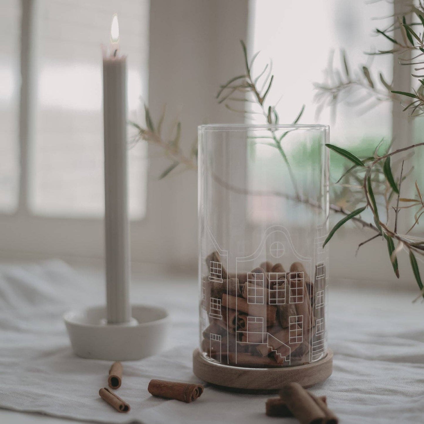 Vorratsglas Häuser 19cm