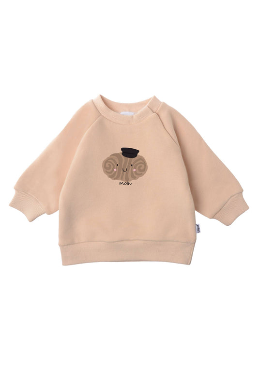 Lilliput Sweatshirt in beige mit Print Franzbrötchen