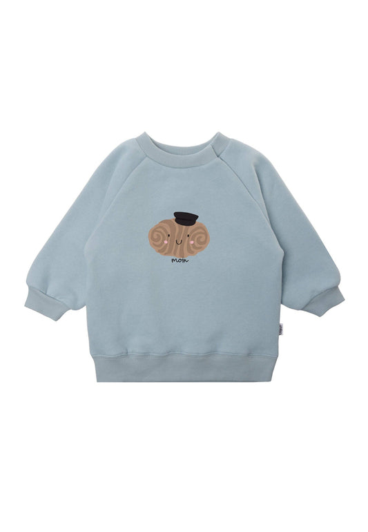 Lilliput Sweatshirt in hellblau mit Print "Franzbrötchen"