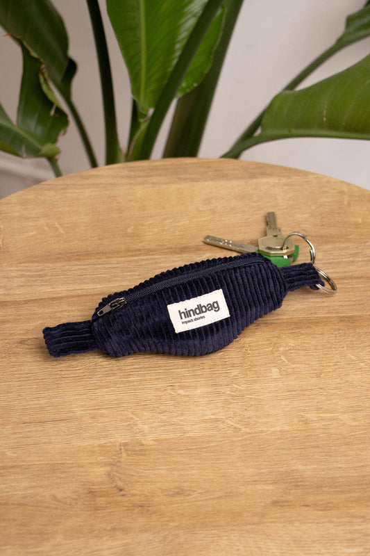 Hindbag Schlüsselanhänger -  Samt Marine
