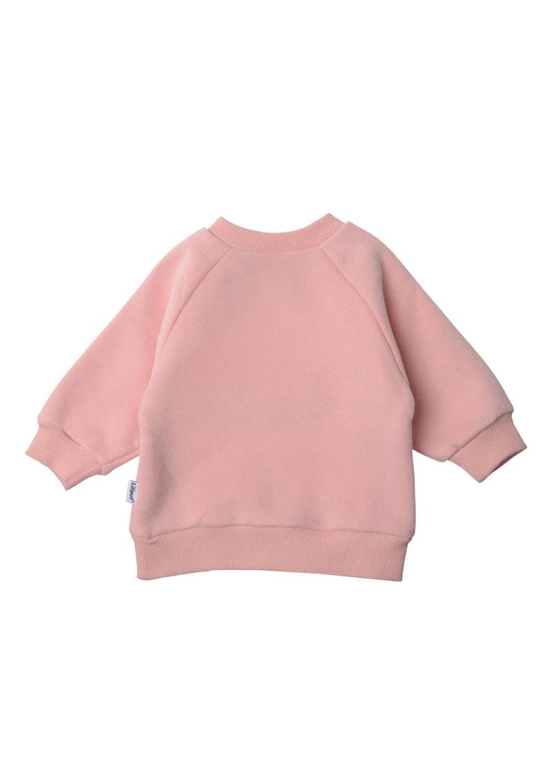 Sweatshirt in dusty pink mit Print "Franzbrötchen"