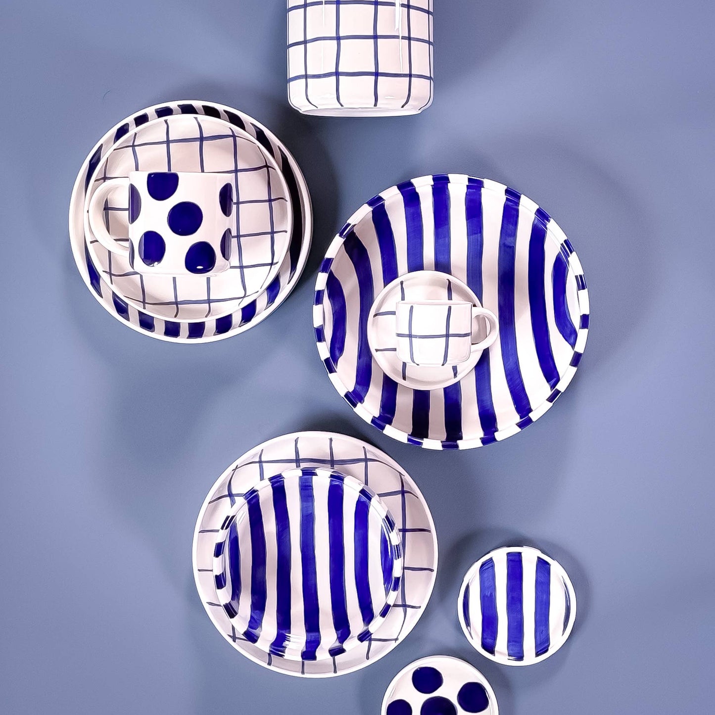 Schale Grid - mare blue