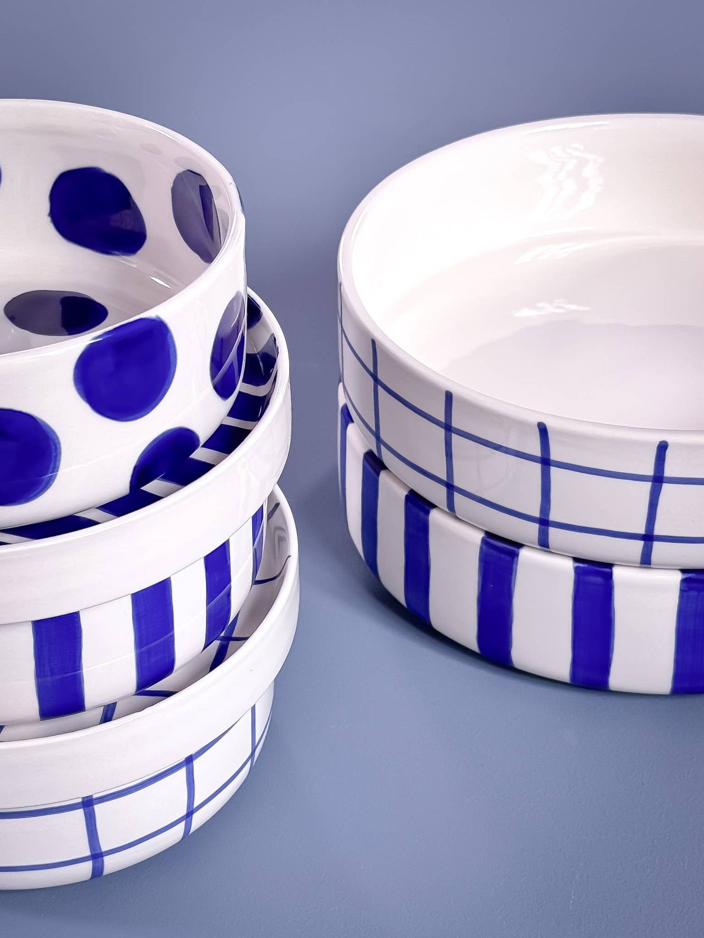 Schale Grid - mare blue