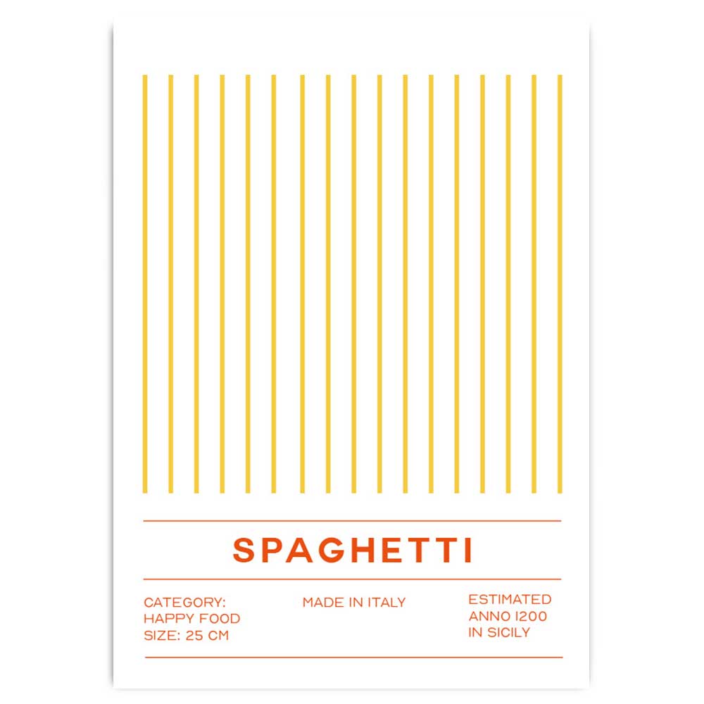 Postkarte Spaghetti