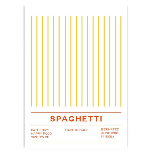 Postkarte Spaghetti