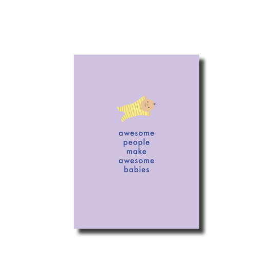 De Lange Tafel Postkarte - Awesome people make awesome babies