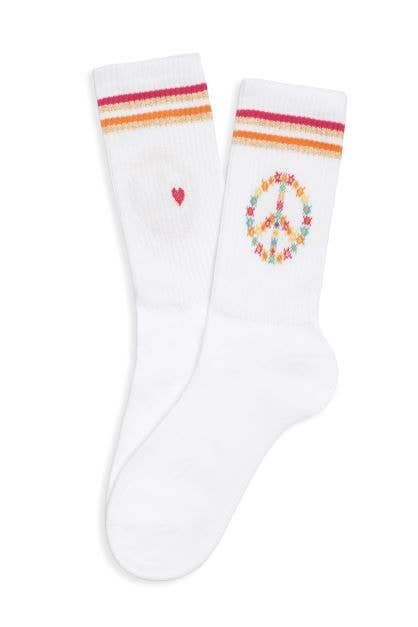 Loones Tennissocken Love and Peace