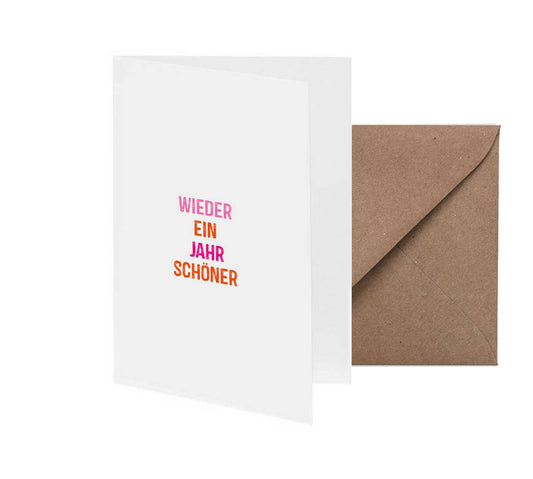 Grußkarte Wieder ein Jahr schöner