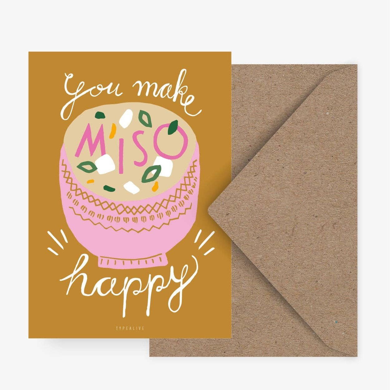 Postkarte / Miso Happy