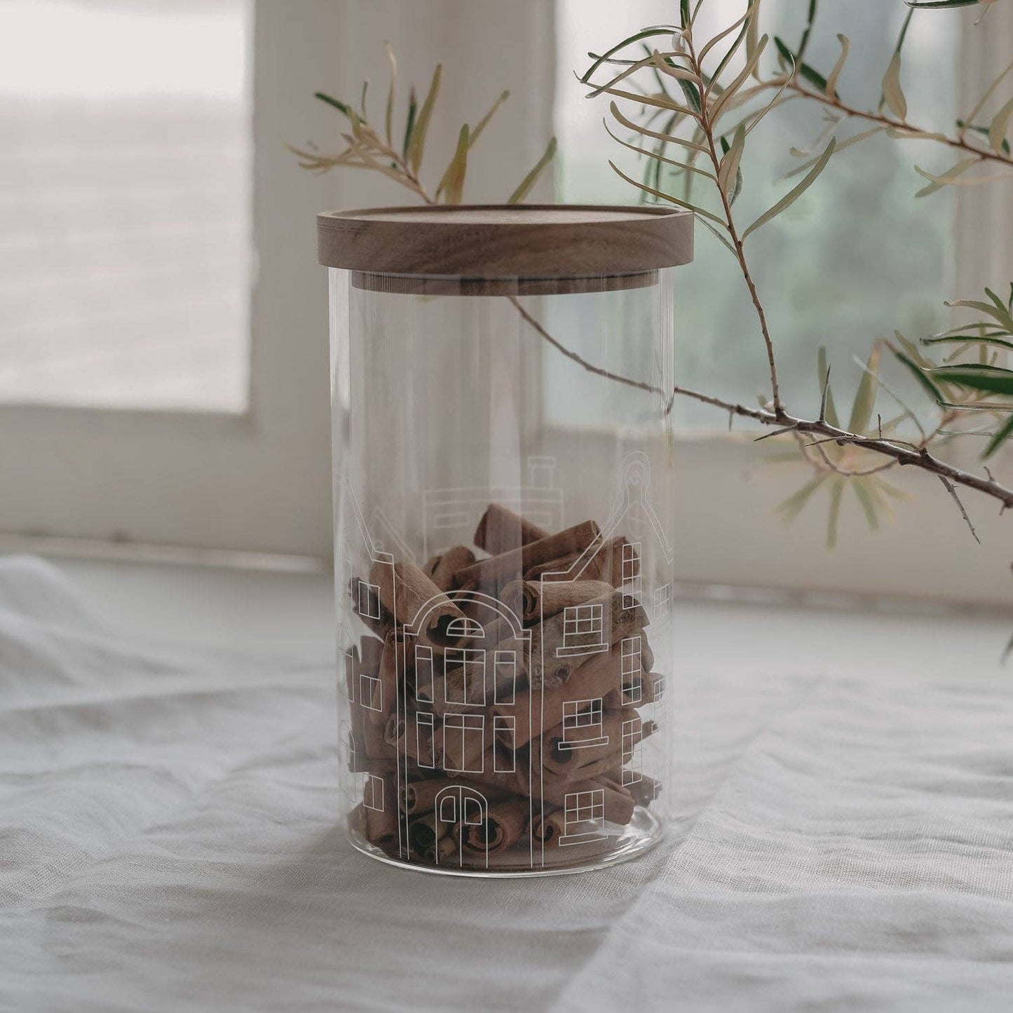 Vorratsglas Häuser 19cm