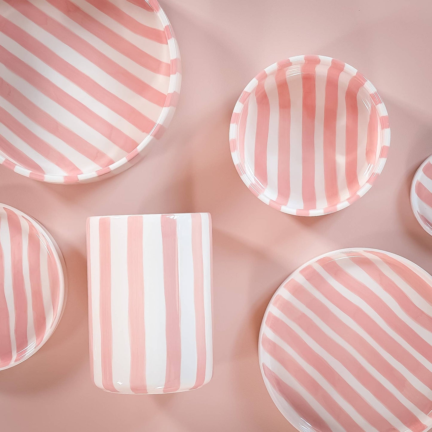 Becher Stripes - incanto rose