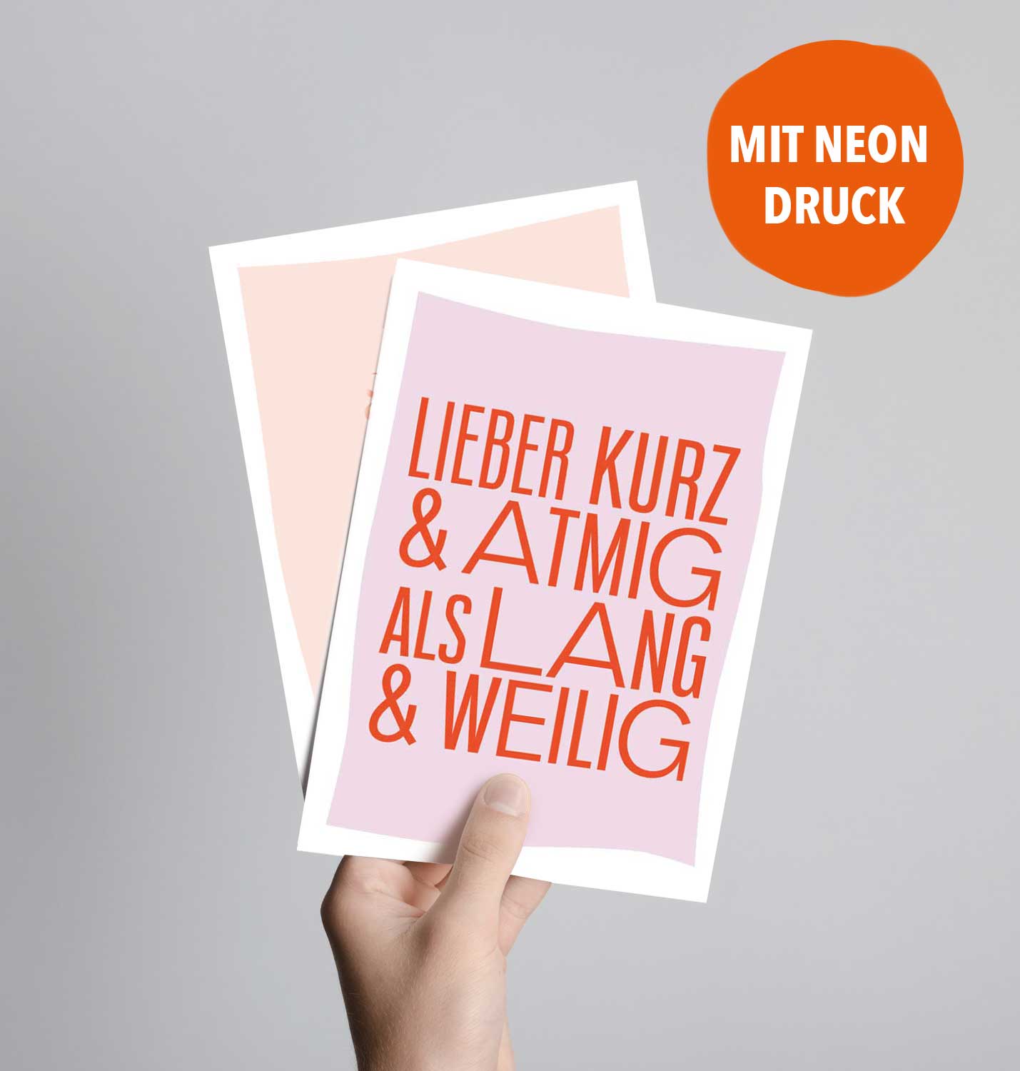 Postkarte, Lieber kurz und atmig als lang und weilig