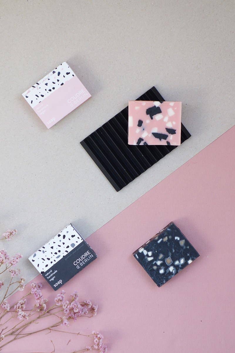 Handgefertigtes natürliches Seifenstück rosestone