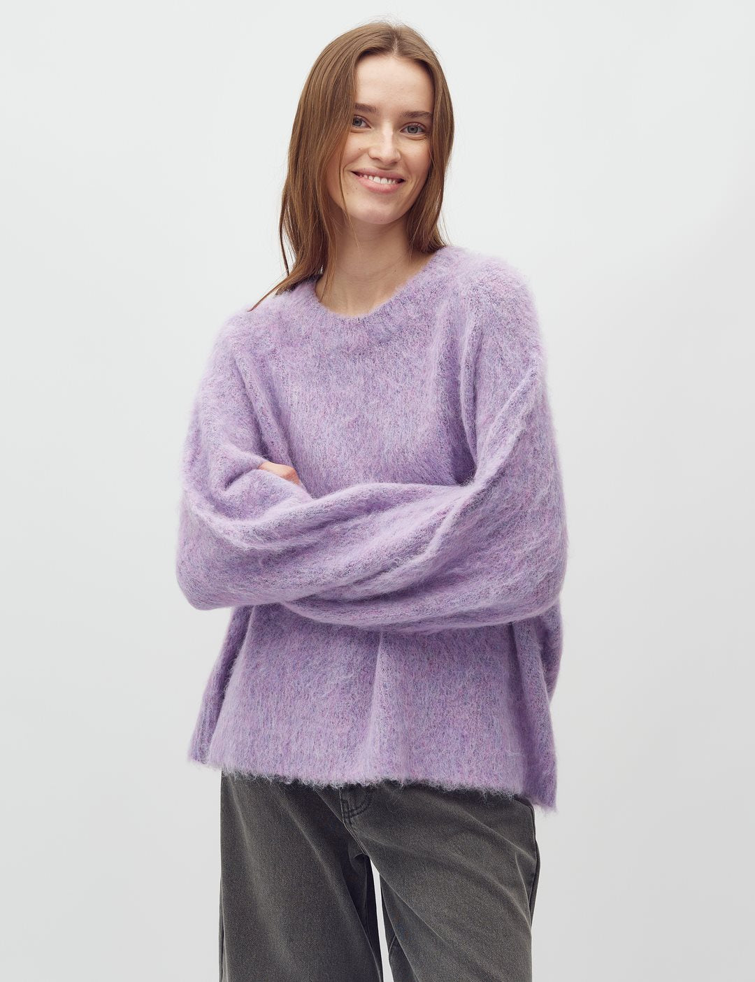 mbym Gillis Wollpullover - Gentle Violet Melange
