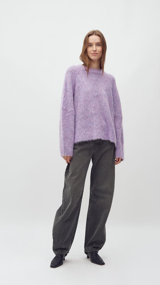 mbym Gillis Wollpullover - Gentle Violet Melange