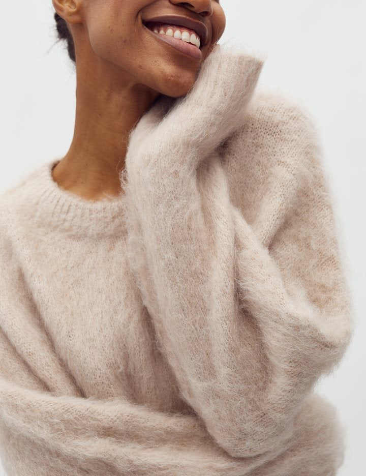 mbym Gillis Wollpullover - Light Beige