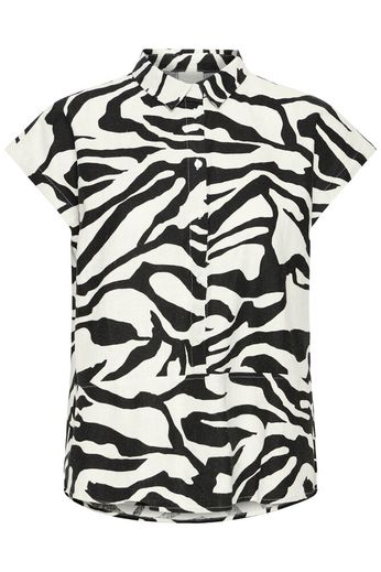 ICHI Lino blouse short sleeve