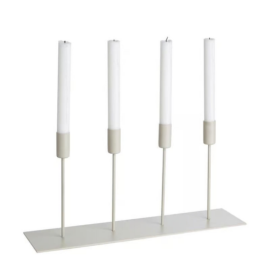 ERNST Kerzenhalter f. 4 Kerzen, Metal Beige