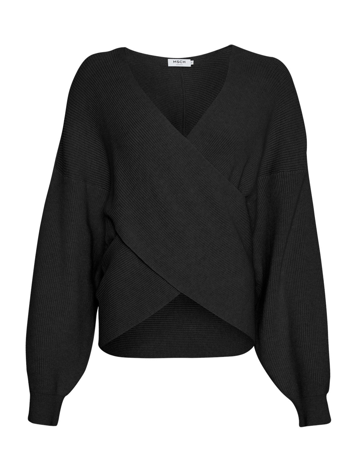 MSCH Copenhagen Zinelle Rachelle Wrap-Pullover - Black